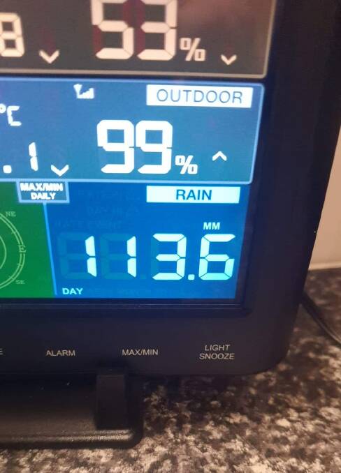 DELUGE: Rain fell quickly at Flagstone, with more than 100mm in half an hour last night.