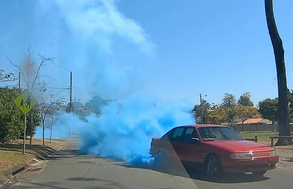 Investigation: Police are after this hoon who did a burnout in a gender reveal at Marsden.