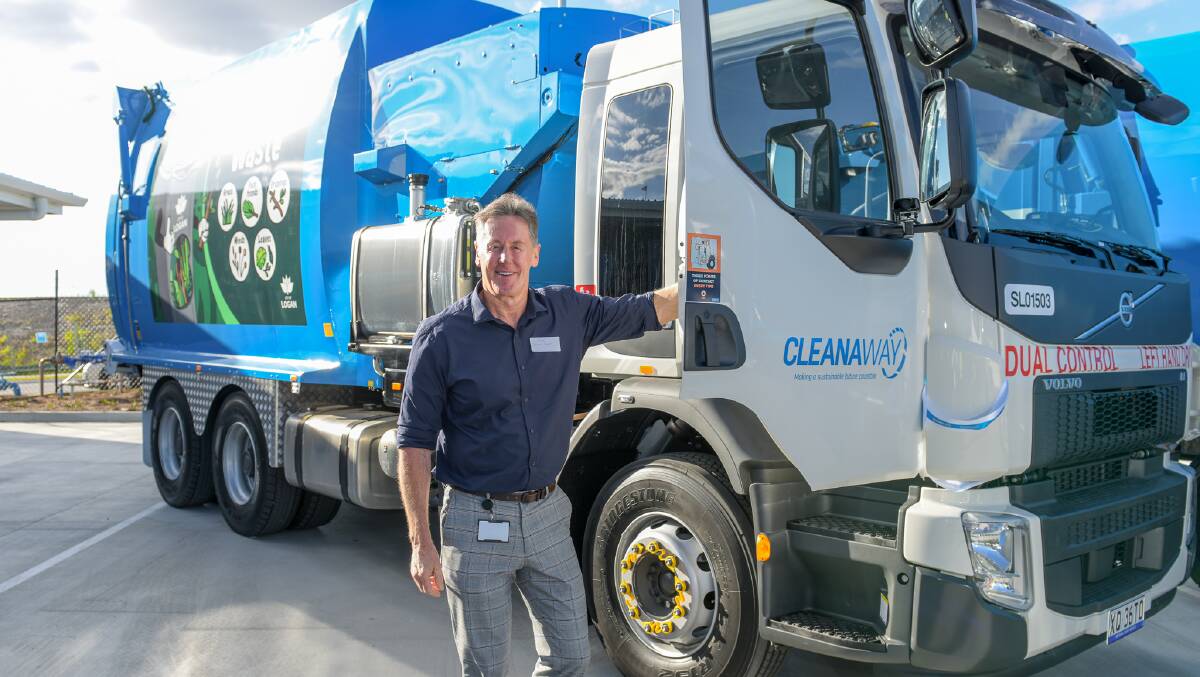 TALKIN' TRASH: Logan mayor Darren Power at Crestmead's Cleanaway depot. Council's new waste contract starts Thursday. 