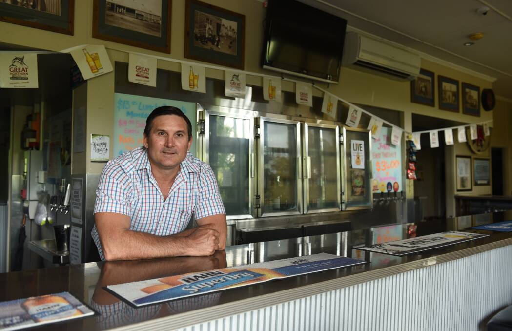 Beers to flow: Leon Mills looks forward to the V Hotel's COVID-19 recovery, which begins today.