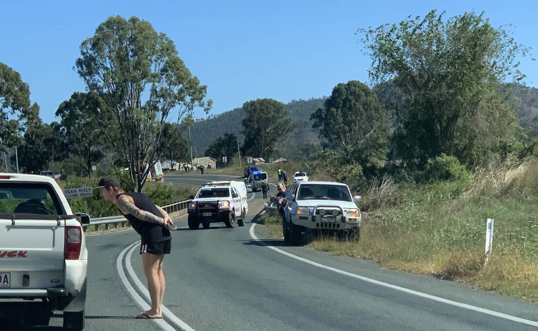 BLOCKED: A serious accident has closed the Mount Lindesay Highway at Laravale.