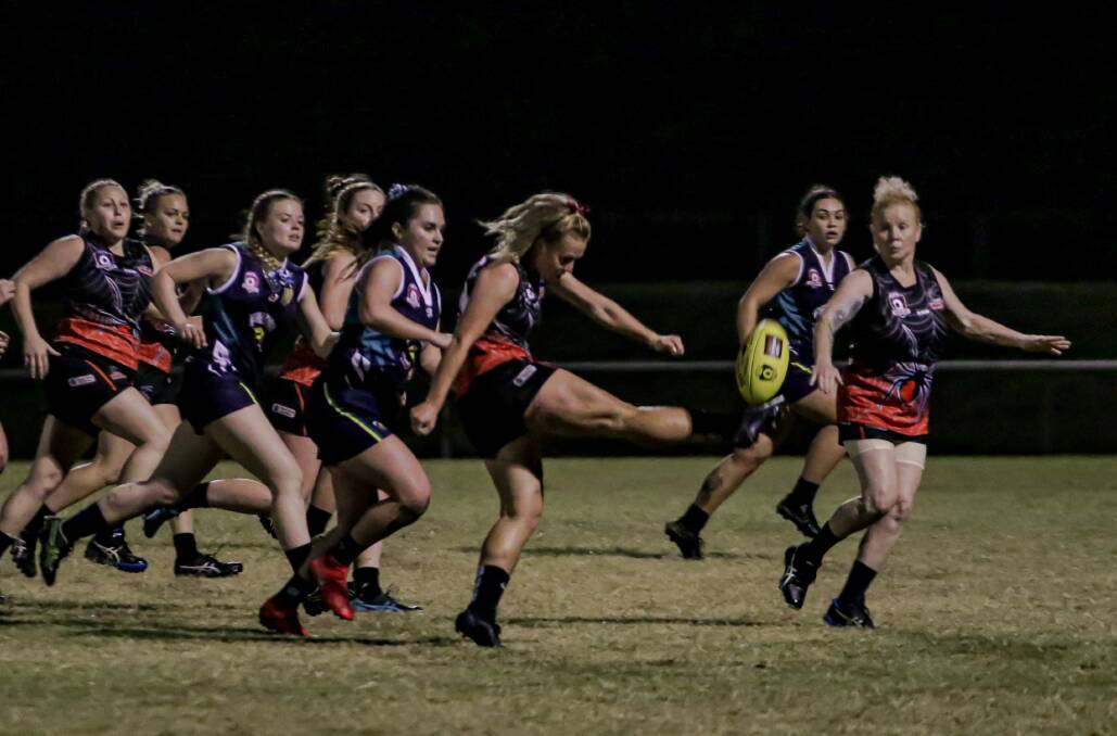 Great display: Emily Dunn in action for Jimboomba Redbacks on the weekend. They had a draw with Beenleigh Buffaloes on Friday.