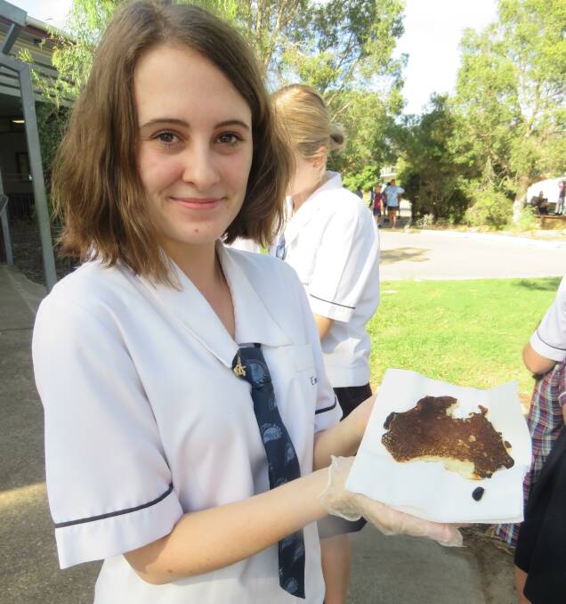 Alisha Mealy with her Australia pancake.