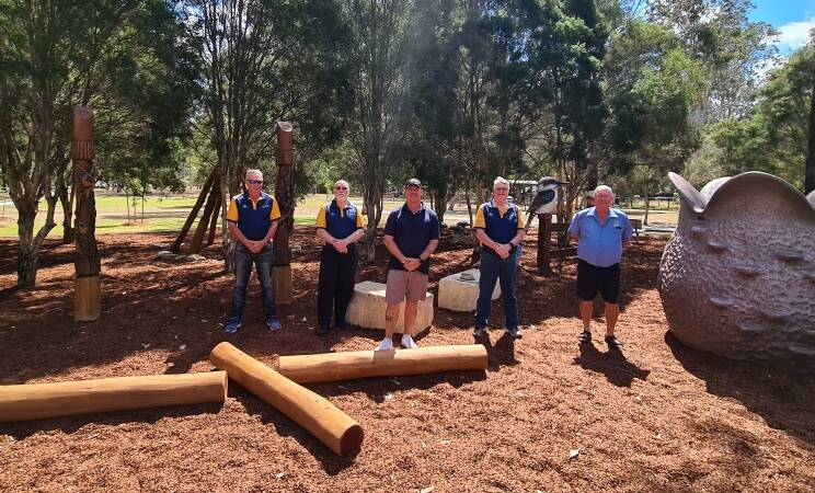 Facelift: Malcolm Strachan, David Parkins, Scott Bannan, David Kenny and Gary Begley in the freshly upgraded Rotary Park.