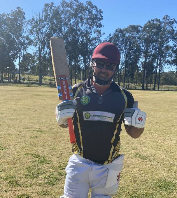 GOOD KNOCK: Benson Trembath belted 72 not out from 42 balls for Window Lickers, who were cruising to a big score before a batting collapse.