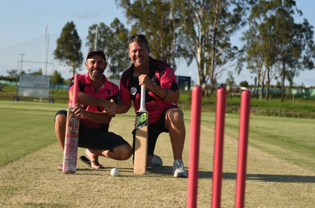 GET INVOLVED: Rodney Teese and Scott Bannan are the organisers behind the big Pink Stumps Day fundraiser for the McGrath Foundation.