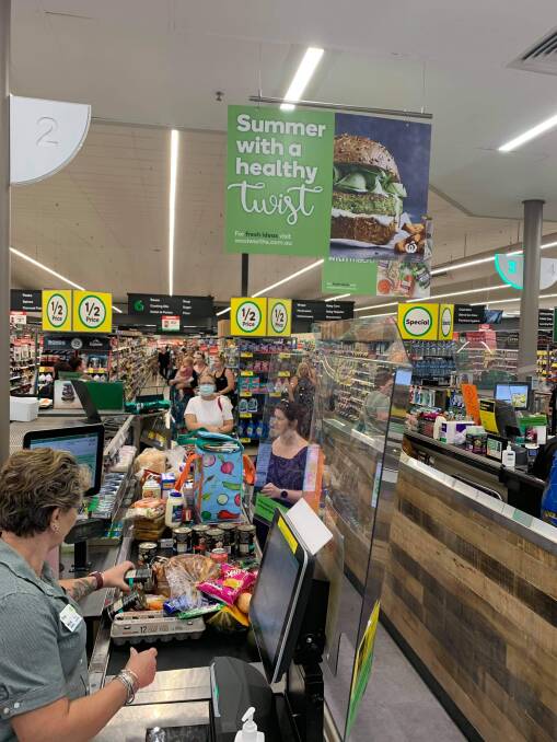 SHOPPERS GALORE: Jimboomba's Woolworths was packed.