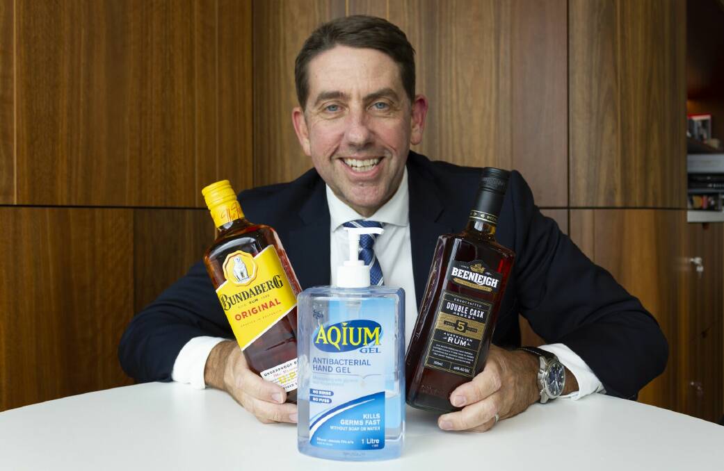 ICONS UNITE: Manufacturing Minister Cameron Dick said two iconic producers were involved with making hand sanitiser to ease the crisis.