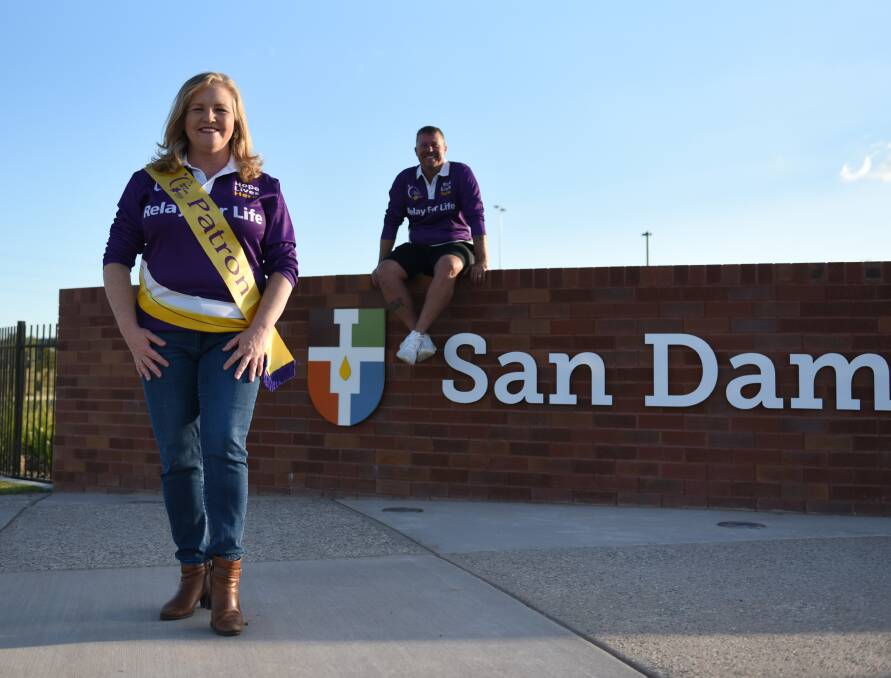 READY TO RELAY: Laurie Koranski and Scott Bannan at San Damiano College. The college will host a Relay for Life in October.