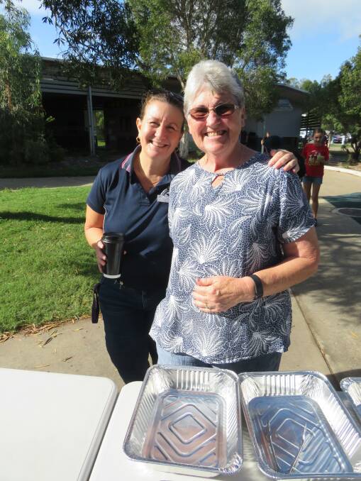 Religious education assistant principal Maria Gould with Lutheran Church's Shirley Hardke.