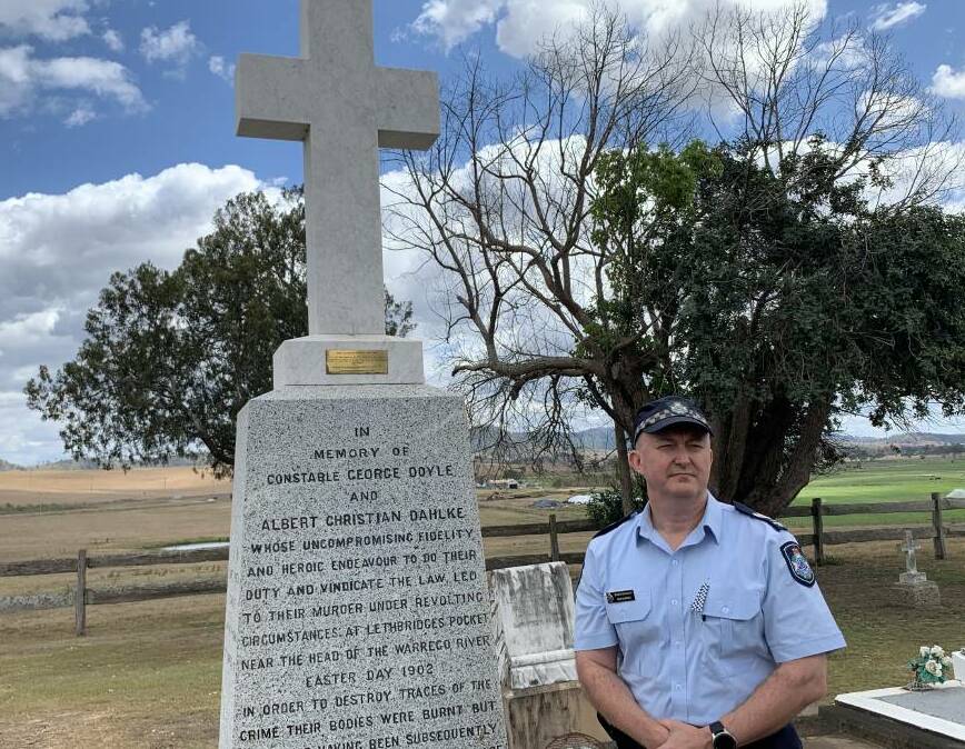 Reflection: Beaudesert officer in charge, Ken Murray, at Tamrookum. Photo: Larraine Sathicq