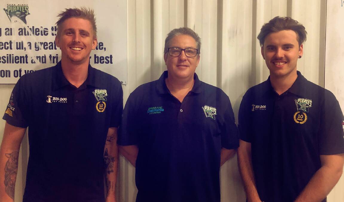 Ready to go: Under 16s coach Lachlan Simmons, first grade coach Tom Corless and 16s assistant coach Lachie Norris are gearing up for pre-season.