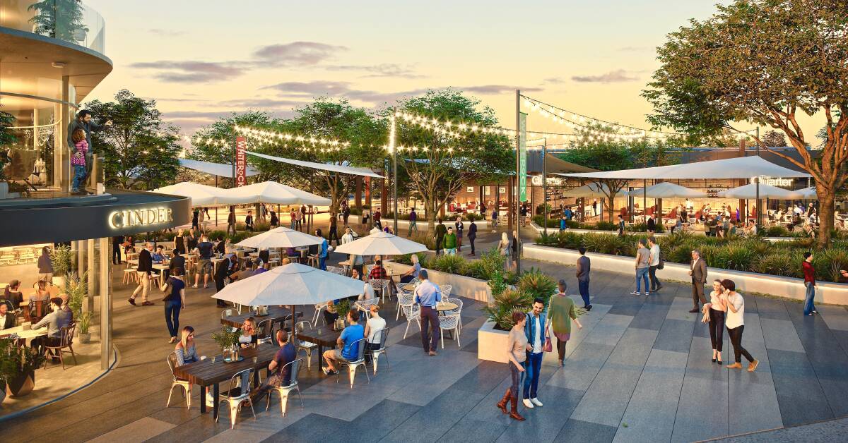 People magnet: An artist's impression of the dining precinct at Whiterock.
