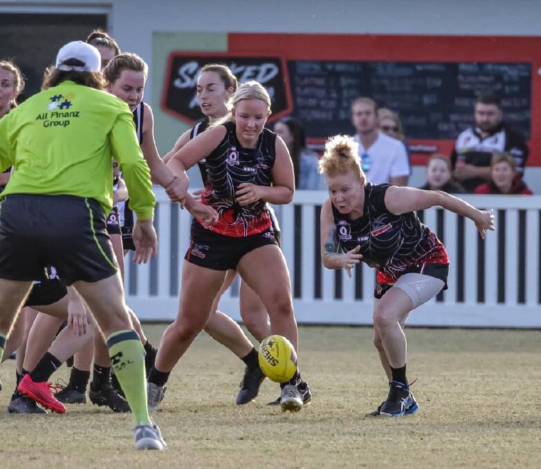 MAJOR: Rosanna Vidoni, pictured here playing last season, kicked a goal for Jimboomba Redbacks in their big win over Burleigh on the weekend.
