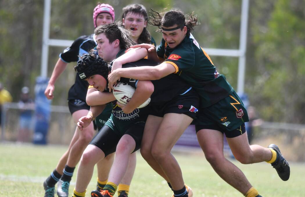 Too good: Beaudesert beat JImboomba in today's under 15s Gold Coast Rugby League grand final at Ormeau. Photo: Matt McLennan
