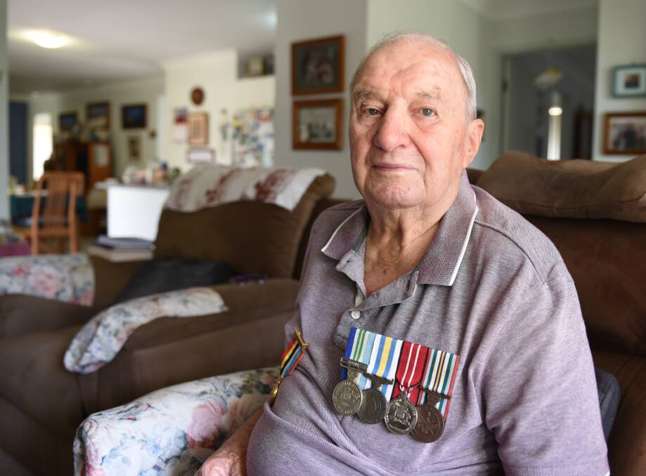 Special day: Ron Lord at his Regents Park home. He is remembering his fallen mates today. Photo: Matt McLennan