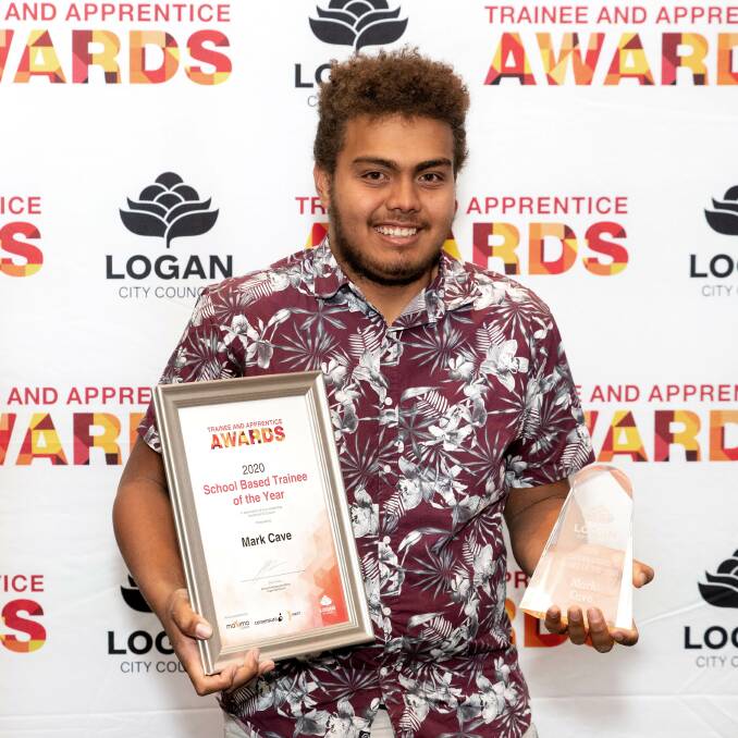 Recognised: Mark Cave, from Boronia Heights, won the School Based Trainee of the Year in the Trainee and Apprenticeship Awards.