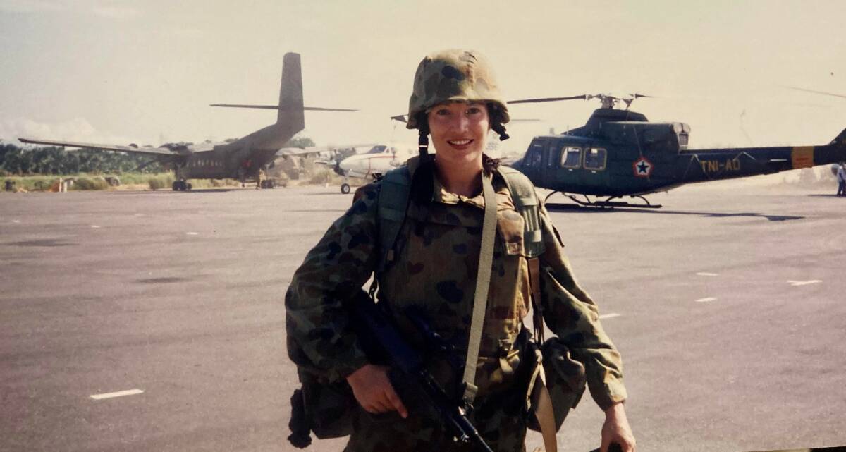 ON DEPLOYMENT: Tamara Sloper-Harding served in the Royal Australian Navy in Timor-Leste in 1999-2000 and what she saw there still haunts her to this day. Picture: Supplied