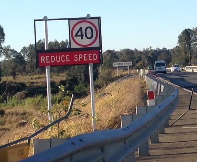 DAMAGE: The speed limit has been reduced to 40km/h on Waterford-Tamborine Road.Photo: Supplied